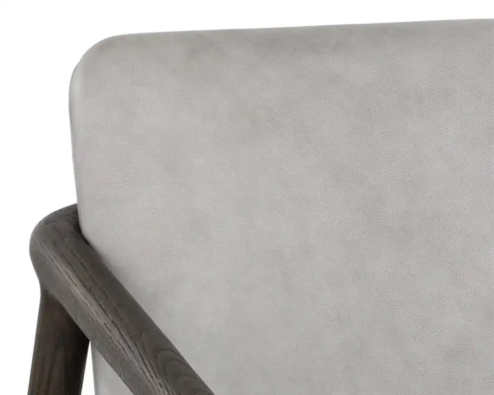 CINELLI LOUNGE CHAIR - DISTRESSED BROWN - SALOON LIGHT GREY LEATHER - Lounge