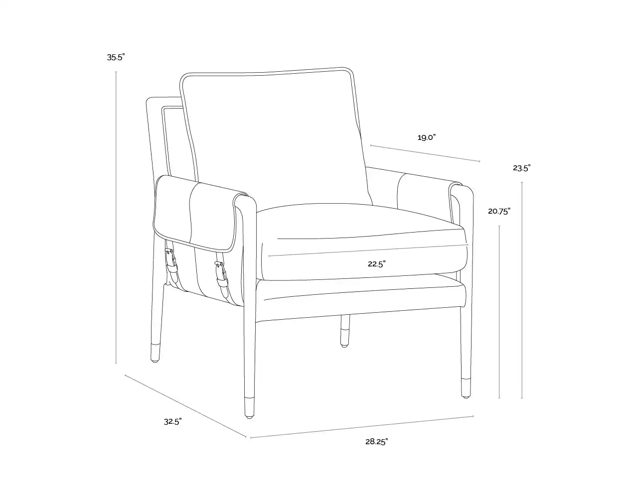 Sunpan MAUTI ARMCHAIR - Lounge