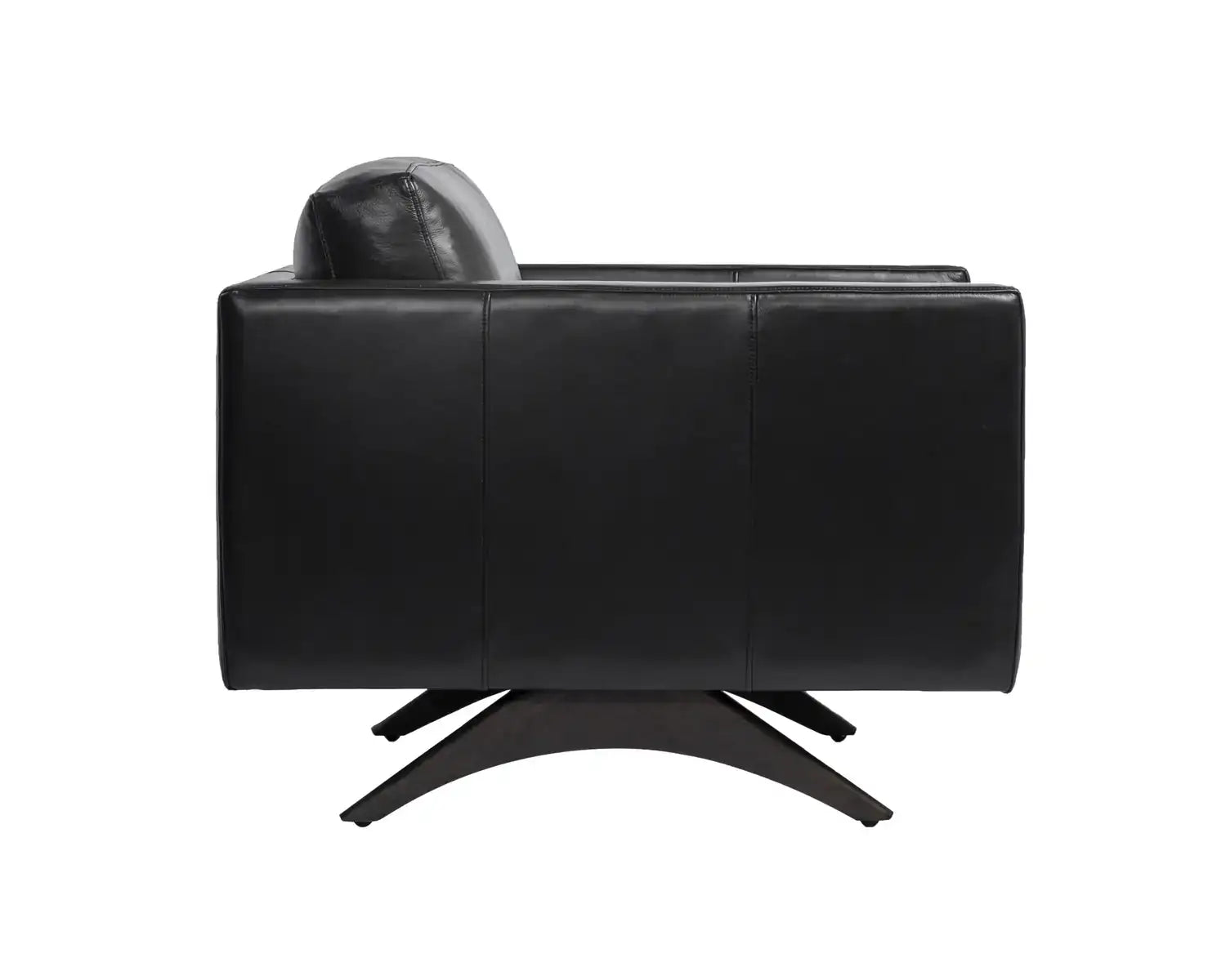ROGERS ARMCHAIR - CORTINA BLACK LEATHER - Lounge