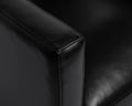 ROGERS ARMCHAIR - CORTINA BLACK LEATHER - Lounge