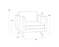 ROGERS ARMCHAIR - CORTINA BLACK LEATHER - Lounge