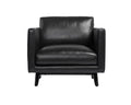 ROGERS ARMCHAIR - CORTINA BLACK LEATHER - Lounge
