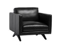 ROGERS ARMCHAIR - CORTINA BLACK LEATHER - Lounge