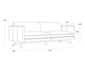 ROGERS SOFA - CORTINA INK LEATHER - Sofa