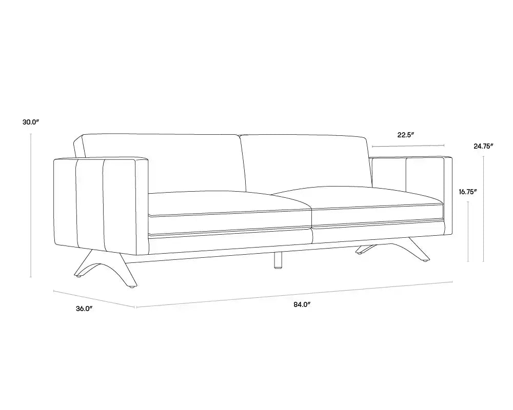 ROGERS SOFA - CORTINA INK LEATHER - Sofa