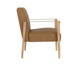 EARL LOUNGE CHAIR - RUSTIC OAK - LUDLOW SESAME LEATHER - Lounge