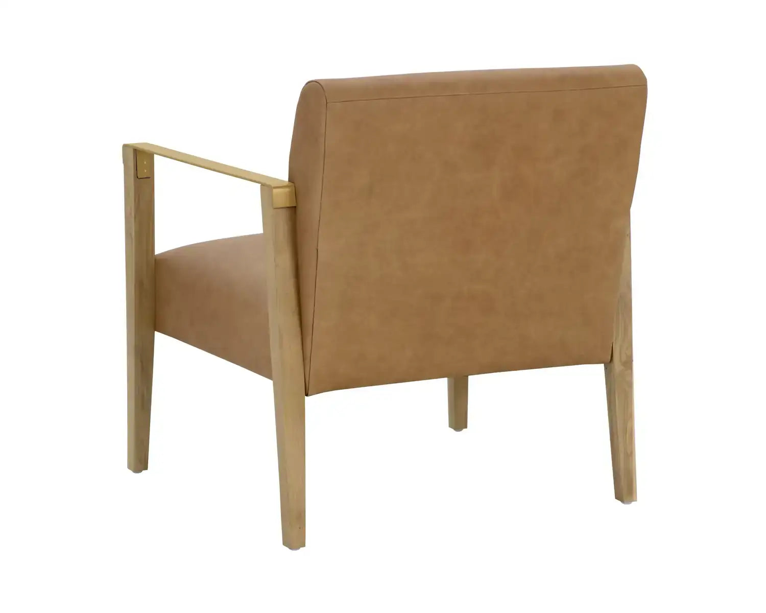 EARL LOUNGE CHAIR - RUSTIC OAK - LUDLOW SESAME LEATHER - Lounge