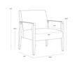 EARL LOUNGE CHAIR - RUSTIC OAK - LUDLOW SESAME LEATHER - Lounge