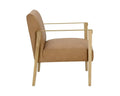 EARL LOUNGE CHAIR - RUSTIC OAK - LUDLOW SESAME LEATHER - Lounge