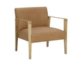 EARL LOUNGE CHAIR - RUSTIC OAK - LUDLOW SESAME LEATHER - Lounge