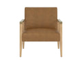 EARL LOUNGE CHAIR - RUSTIC OAK - LUDLOW SESAME LEATHER - Lounge