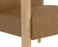 EARL LOUNGE CHAIR - RUSTIC OAK - LUDLOW SESAME LEATHER - Lounge