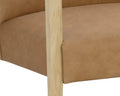 EARL LOUNGE CHAIR - RUSTIC OAK - LUDLOW SESAME LEATHER - Lounge