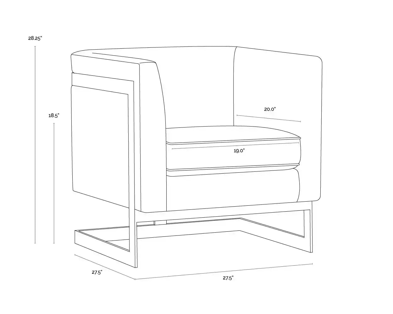 SUNPAN, YVETTE ARMCHAIR, LOUNGE