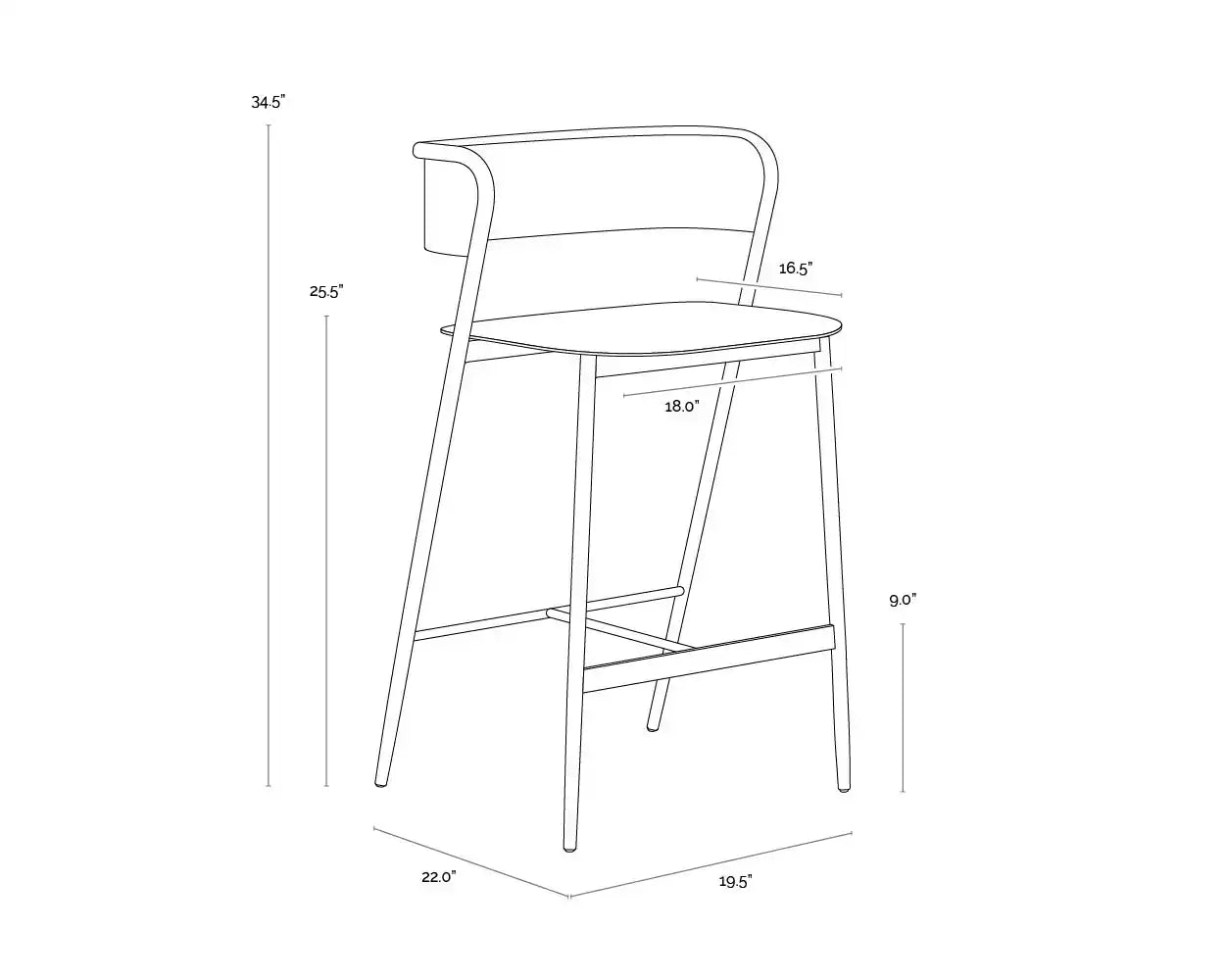 SUNPAN KEANU COUNTER STOOL - Benches, Ottoman, Stools