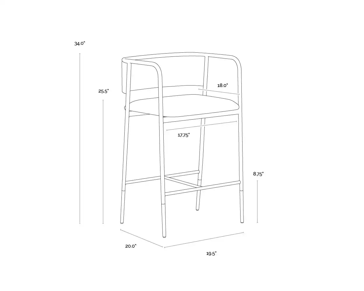 SUNPAN BRENAN COUNTER STOOL - Benches, Ottoman, Stools