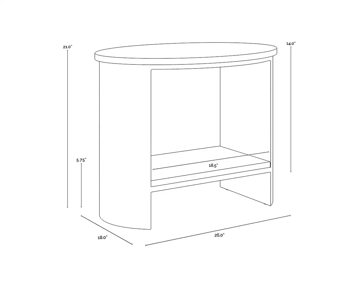 Sunpan ROSHNI SIDE TABLE - Side
