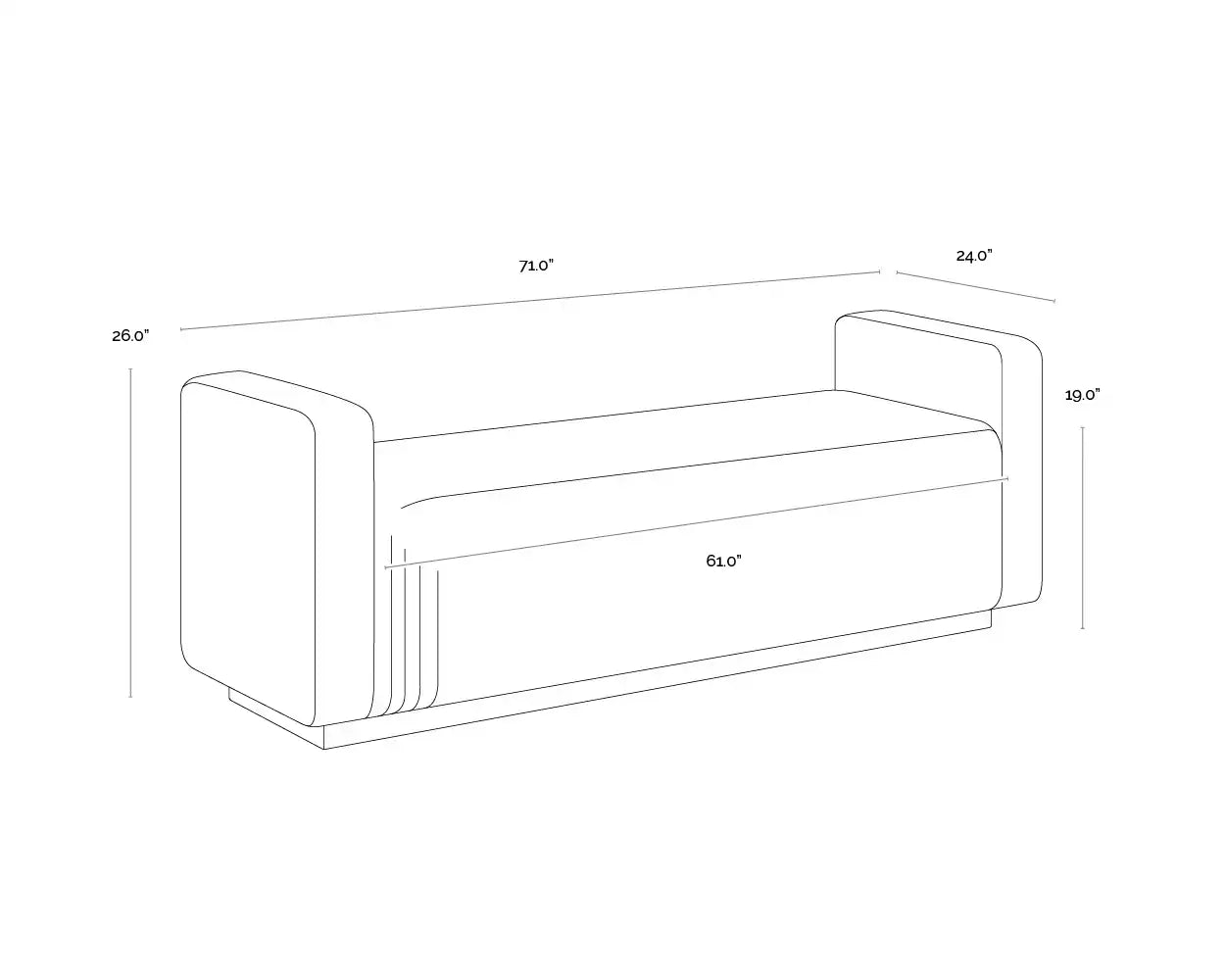 SUNPAN ODETTE BENCH - Benches, Ottoman, Stools