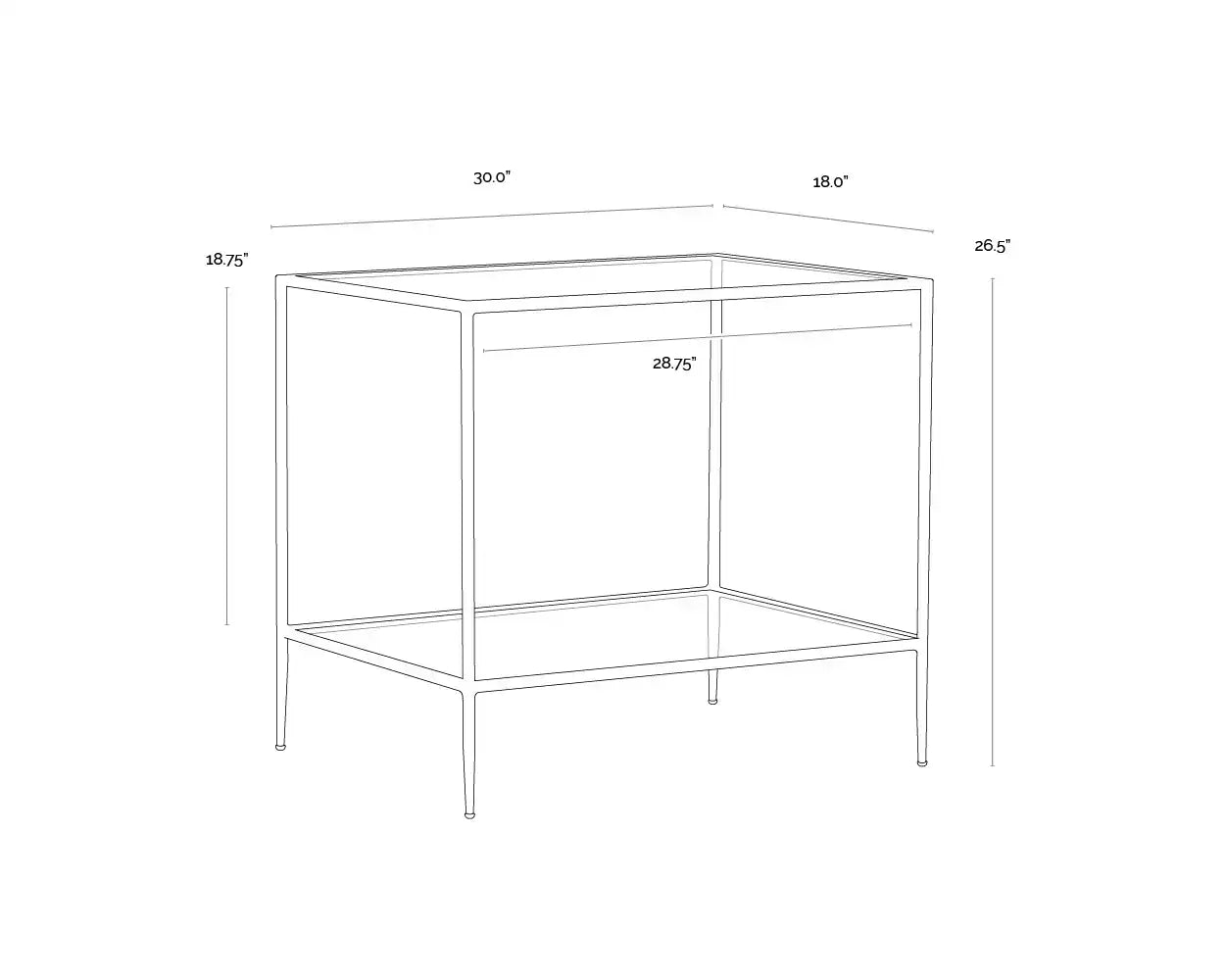 Sunpan EMINE NIGHTSTAND - Nightstands
