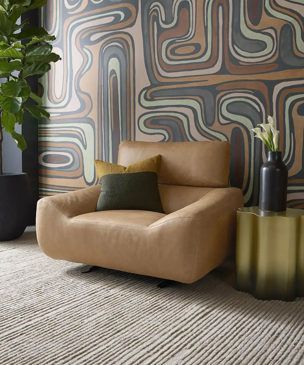 DAHLIA END TABLE - GOLD OMBRE - Side