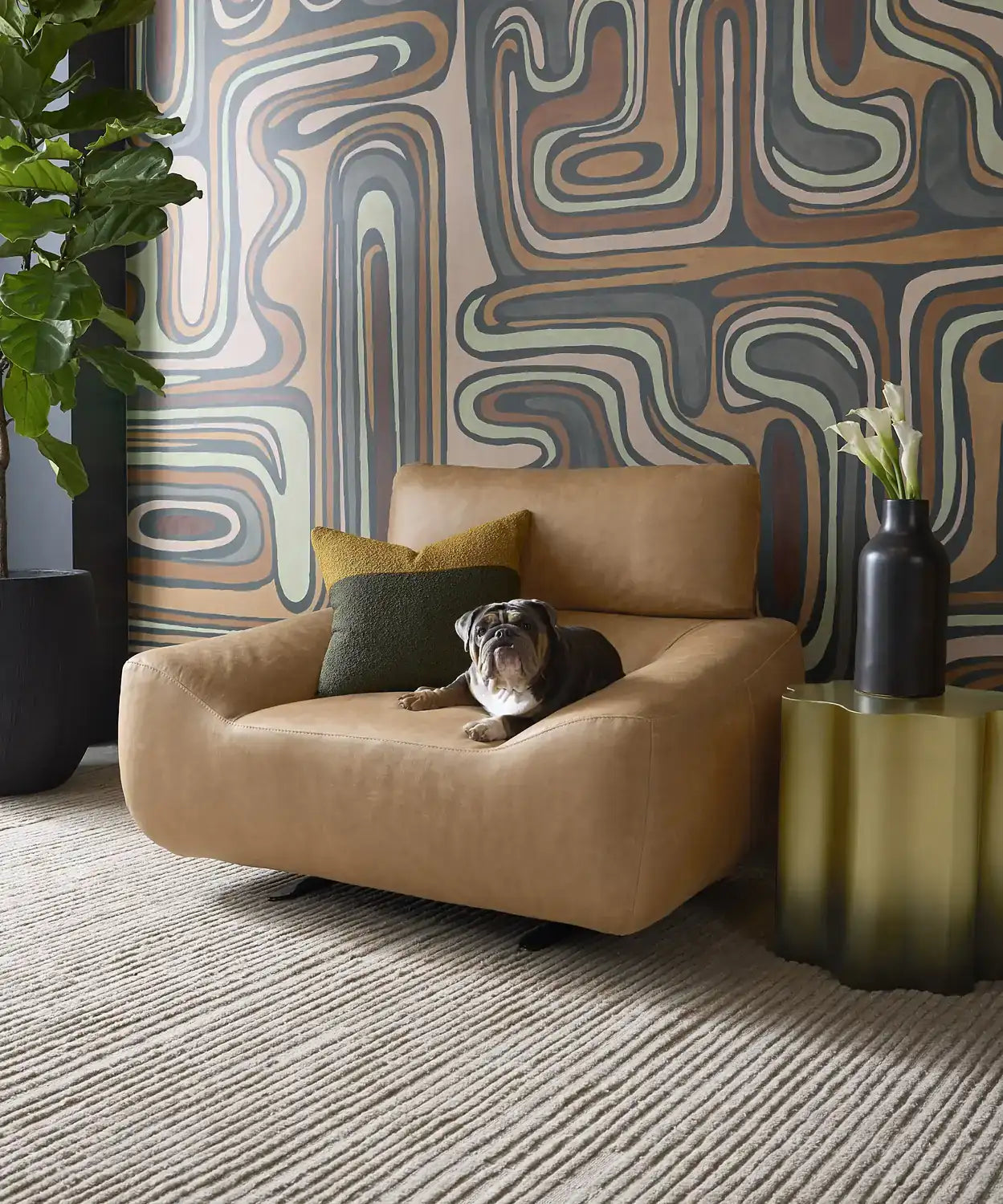 DAHLIA END TABLE - GOLD OMBRE - Side