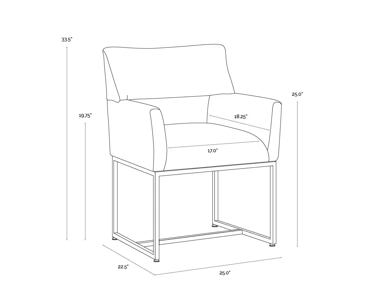 Sunpan GRECO DINING ARMCHAIR - Dining Chairs