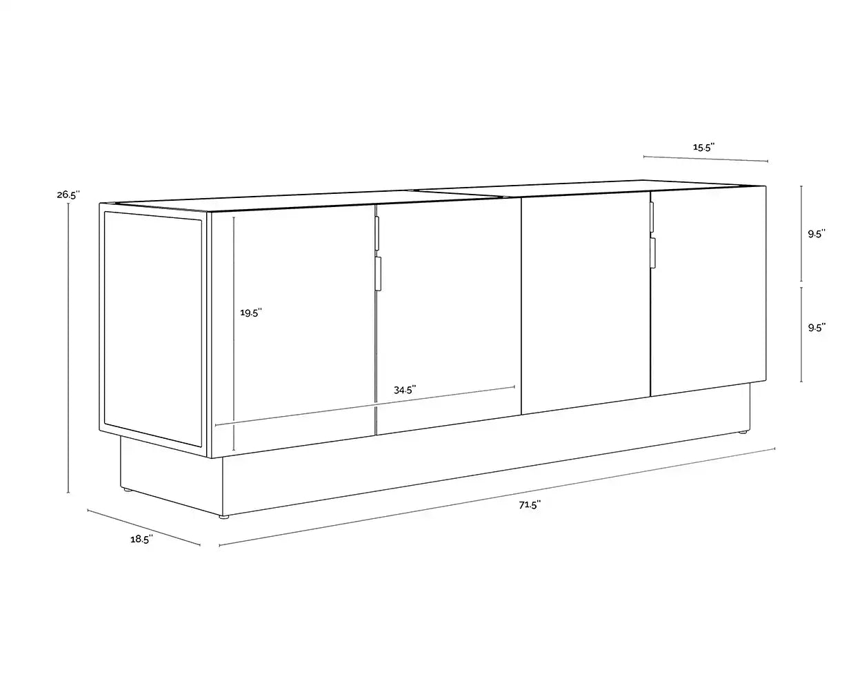 SUNPAN CADDO SIDEBOARD - Side