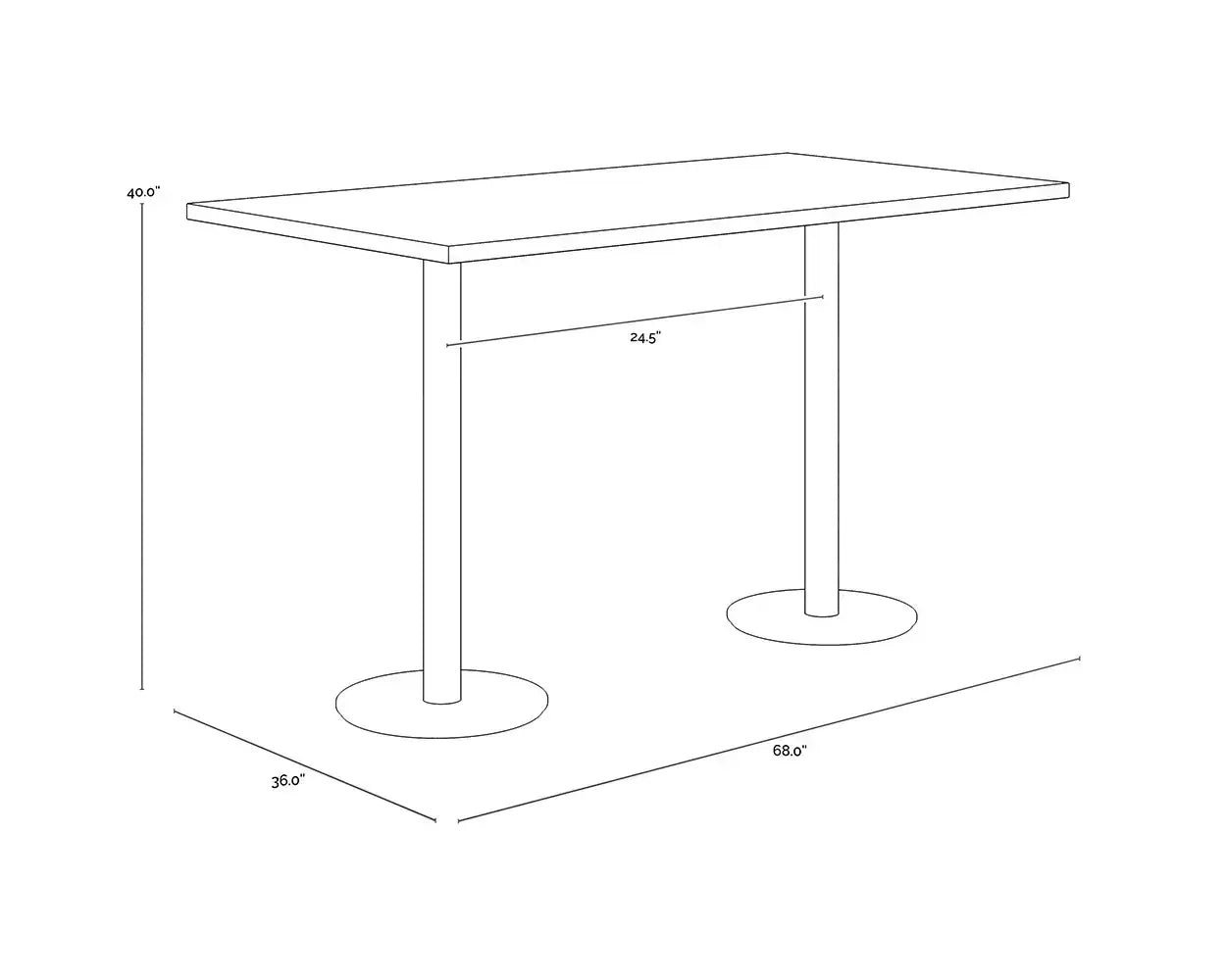 Sunpan, CORINA BAR TABLE, CABINETS & BARS