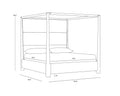 SUNPAN DANETTE CANOPY BED - Beds