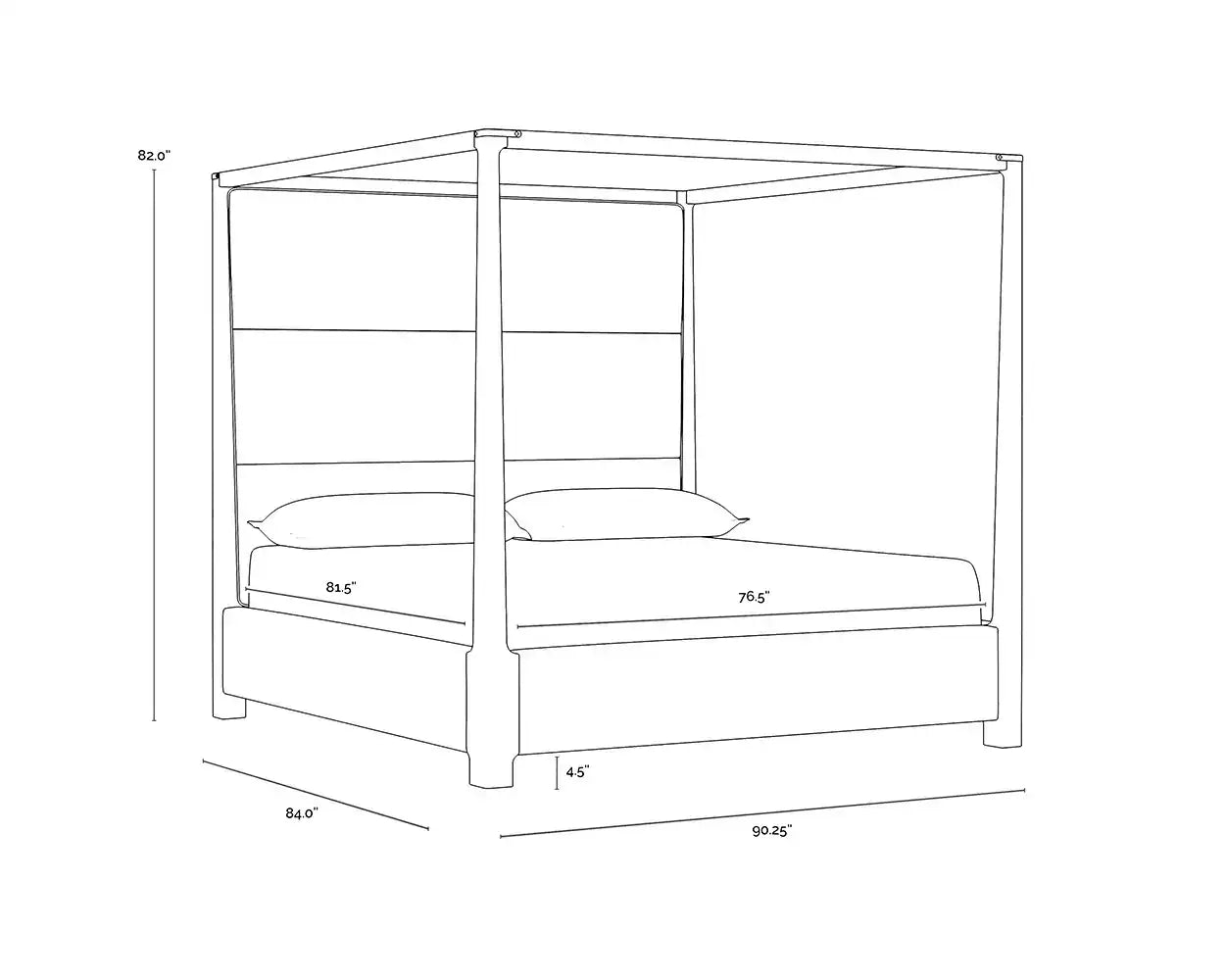 SUNPAN DANETTE CANOPY BED - Beds