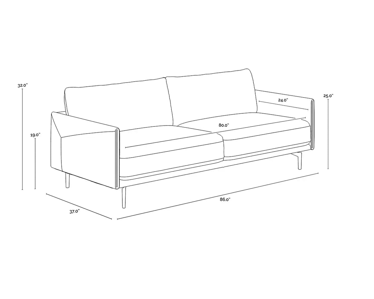 Sunpan ASHI SOFA - Sofa