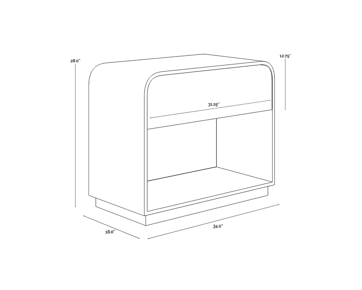 Sunpan ALGARVE NIGHTSTAND - Nightstands