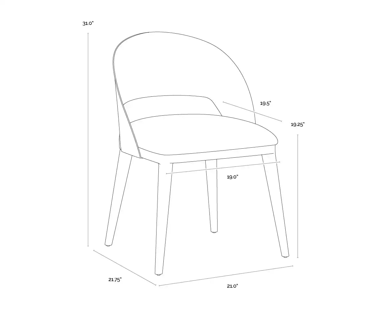 Sunpan DEZIRAE DINING CHAIR - Dining Chairs