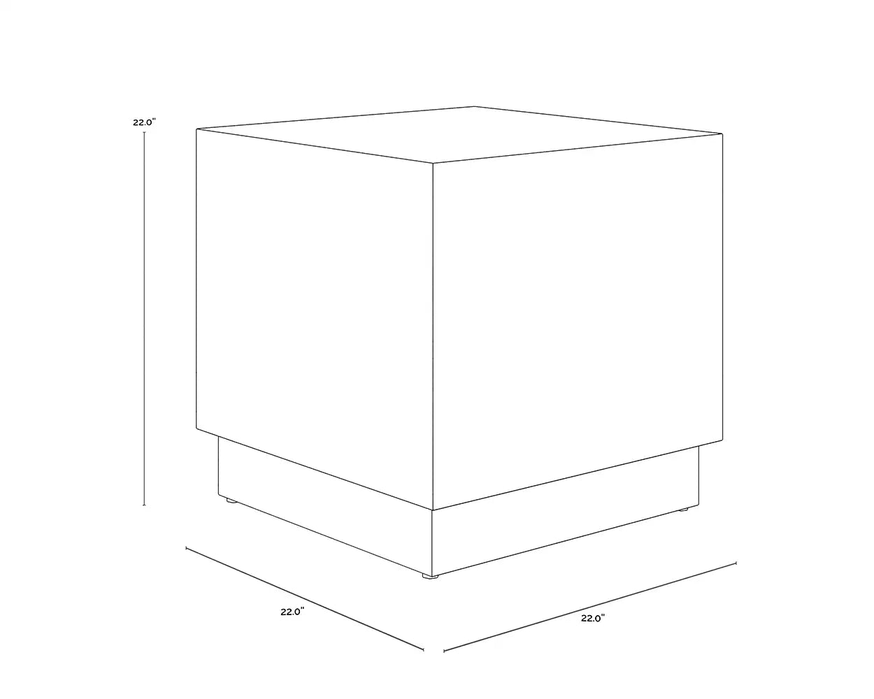 Sunpan ALBANS SIDE TABLE - Side