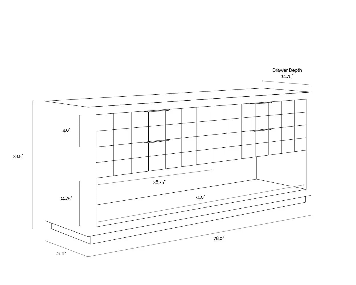 SUNPAN AKAVA DRESSER - Dressers