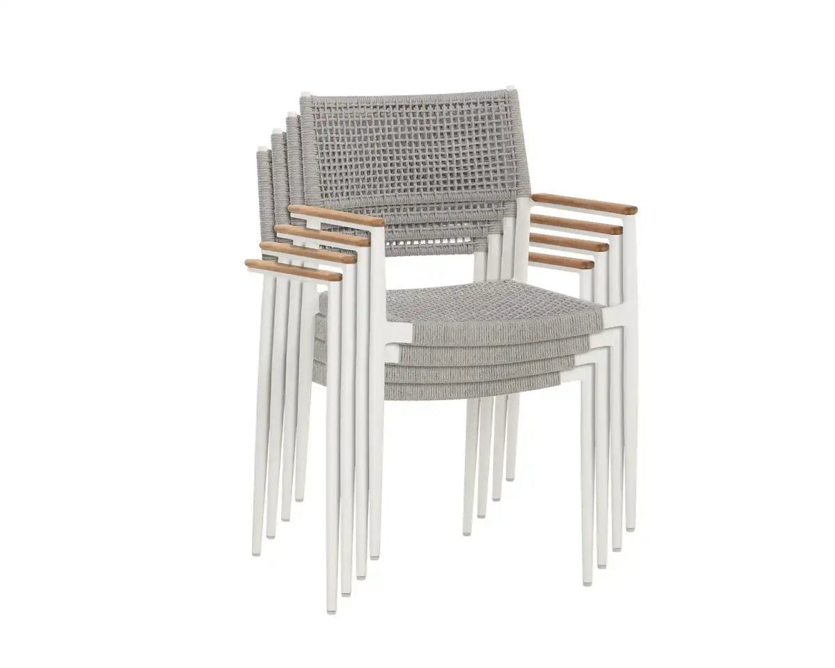 Sunpan NAVA STACKABLE DINING ARMCHAIR - Outdoor Furniture
