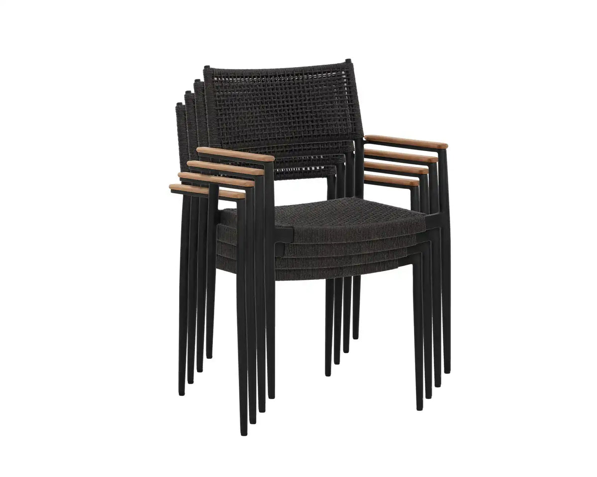 Sunpan NAVA STACKABLE DINING ARMCHAIR - Outdoor Furniture