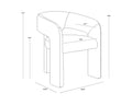 Sunpan ISIDORE DINING ARMCHAIR - ABBINGTON BLACK - Dining Chairs