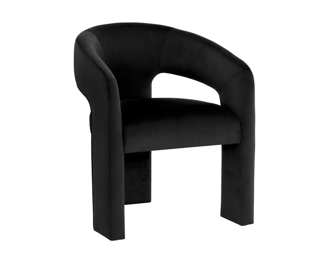Sunpan ISIDORE DINING ARMCHAIR - ABBINGTON BLACK - Dining Chairs