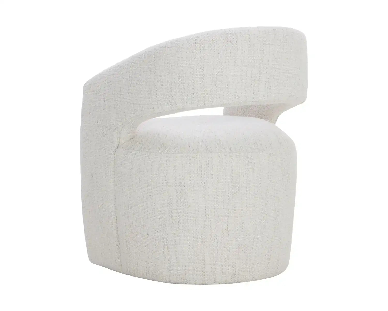Sunpan LLORET WHEELED DINING ARMCHAIR - MERINO PEARL - Dining Chairs