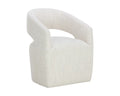 Sunpan LLORET WHEELED DINING ARMCHAIR - MERINO PEARL - Dining Chairs