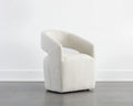 Sunpan LLORET WHEELED DINING ARMCHAIR - MERINO PEARL - Dining Chairs
