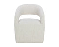 Sunpan LLORET WHEELED DINING ARMCHAIR - MERINO PEARL - Dining Chairs