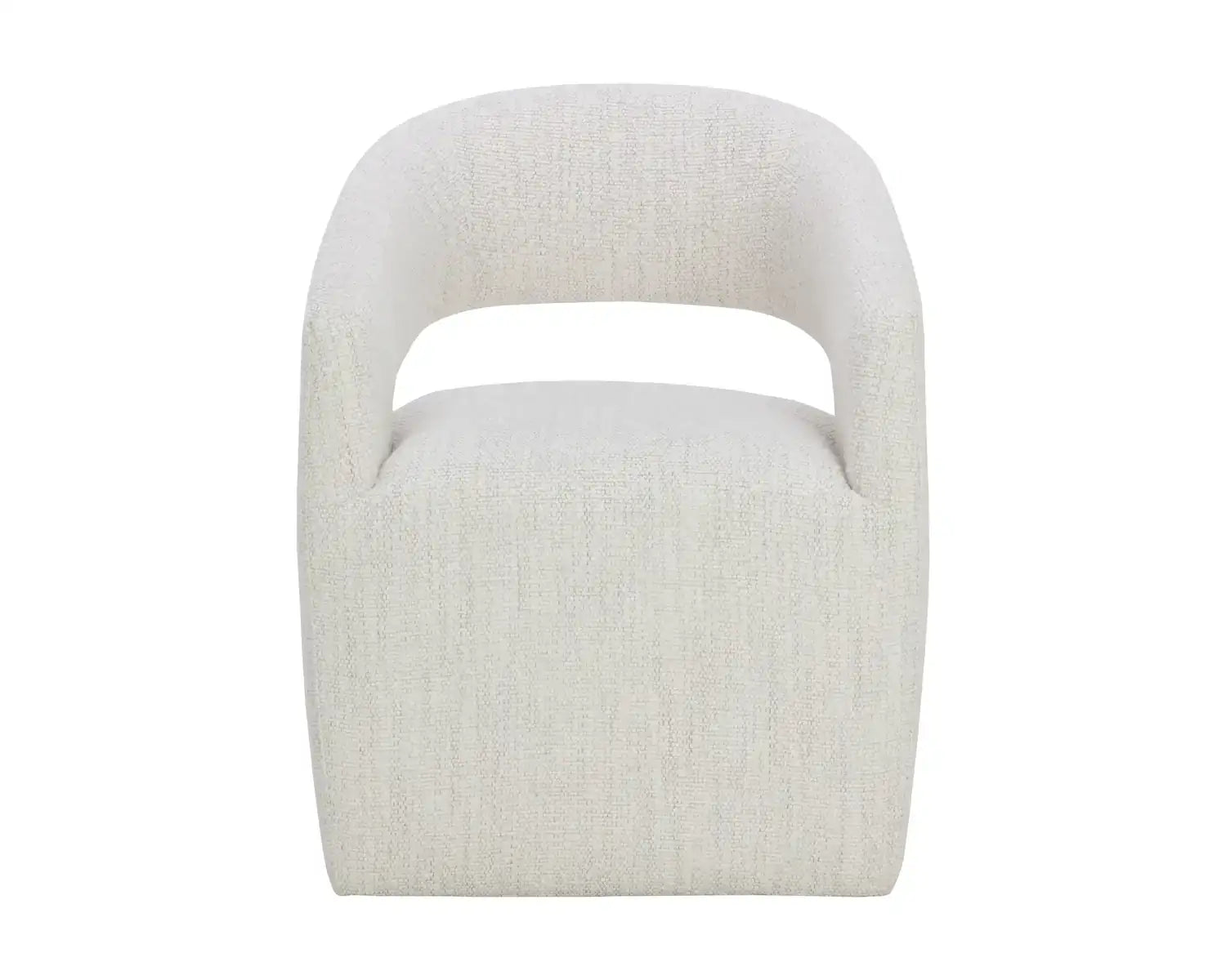 Sunpan LLORET WHEELED DINING ARMCHAIR - MERINO PEARL - Dining Chairs