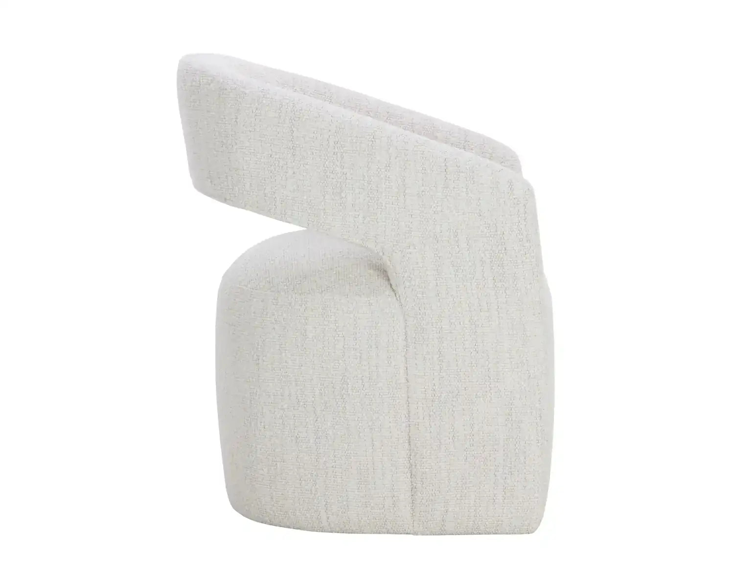 Sunpan LLORET WHEELED DINING ARMCHAIR - MERINO PEARL - Dining Chairs