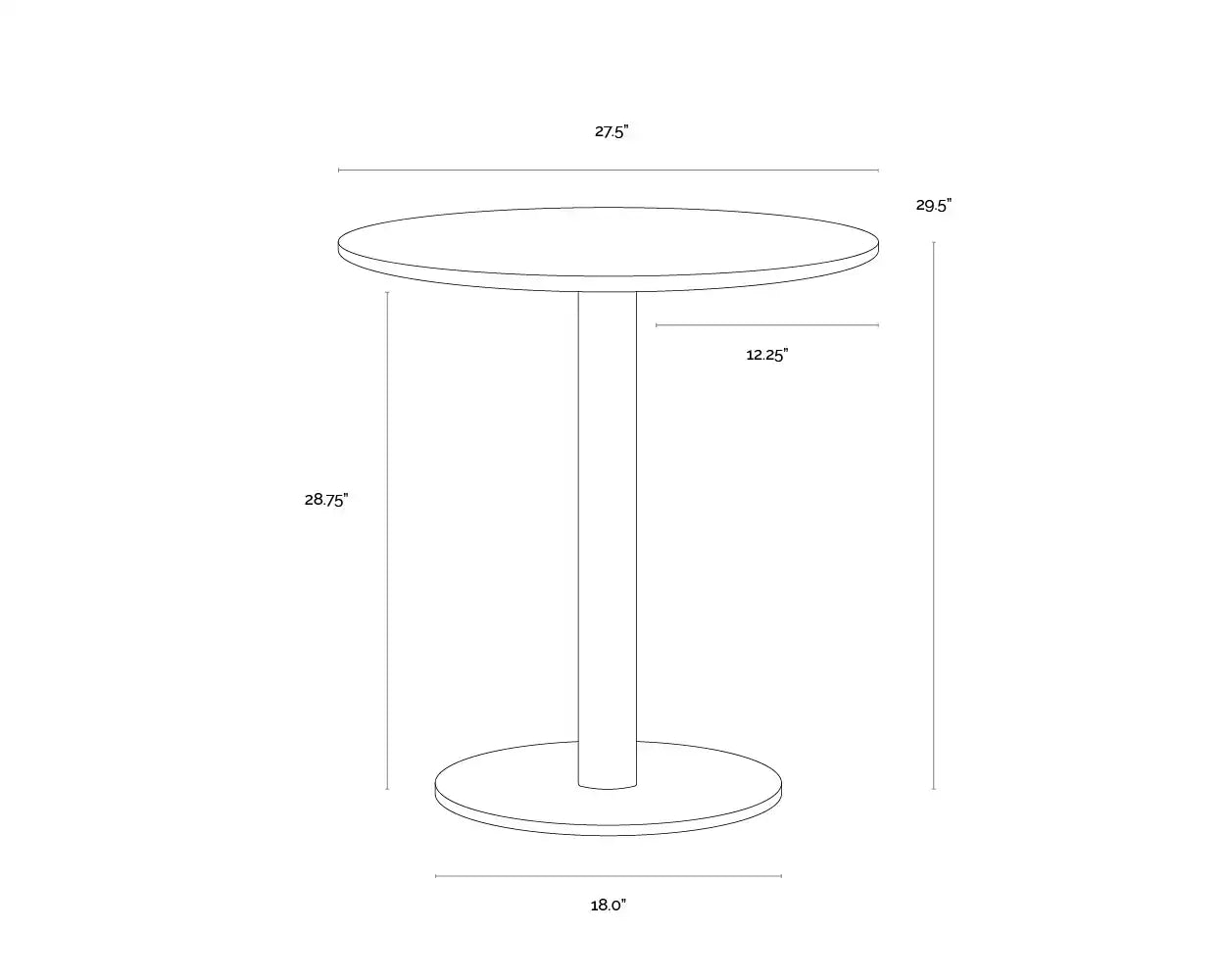 Sunpan SUKI BISTRO TABLE - Dining Tables