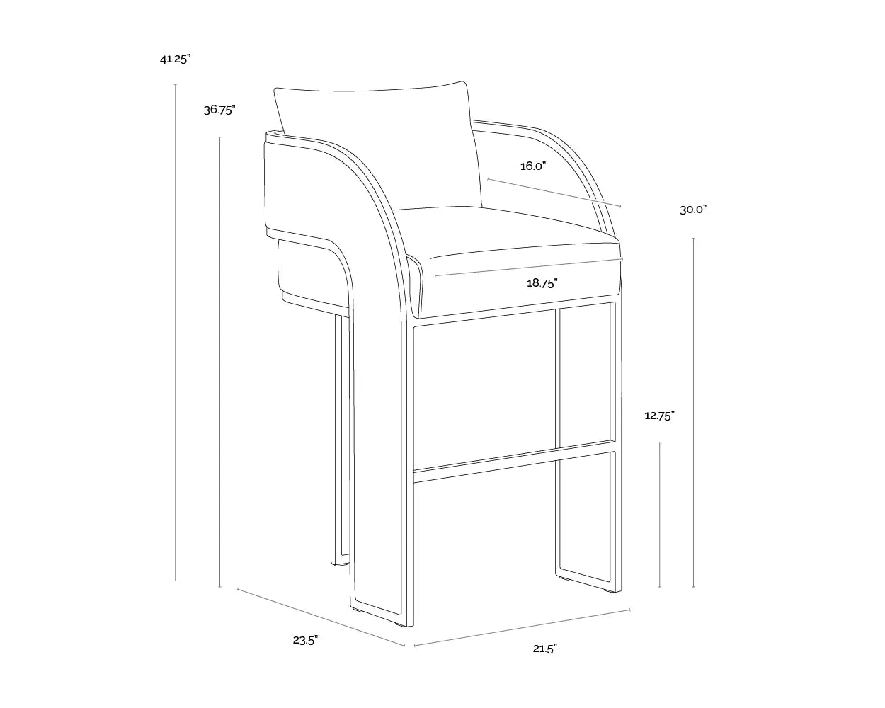 Sunpan BAZ BARSTOOL - Bar Stools