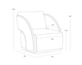 Sunpan BAZ SWIVEL LOUNGE CHAIR - Lounge