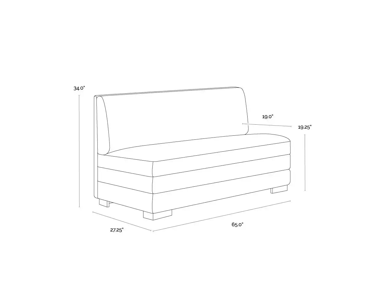 SUNPAN RADCLIFF BANQUETTE - Sofa