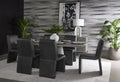 Sunpan CASCATA DINING CHAIR - MARSEILLE BLACK LEATHER - Dining Chairs